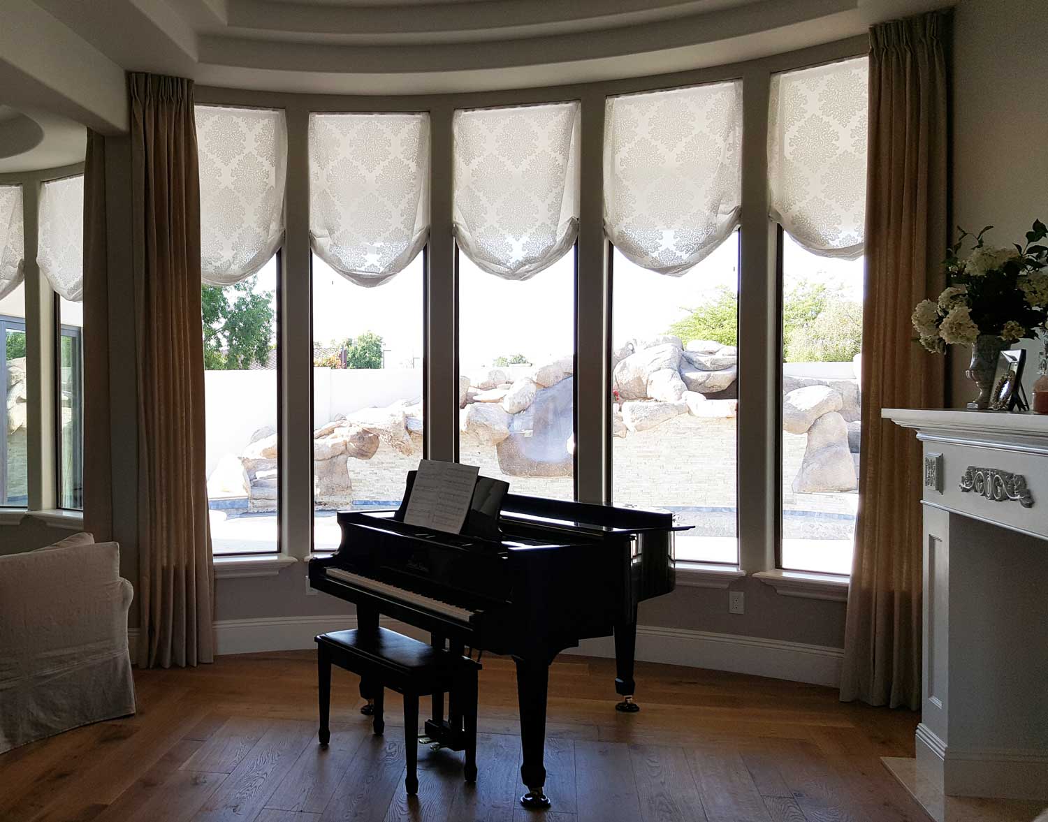 Mock Roman Valances With Side Panels Athena S Window Fashions Category